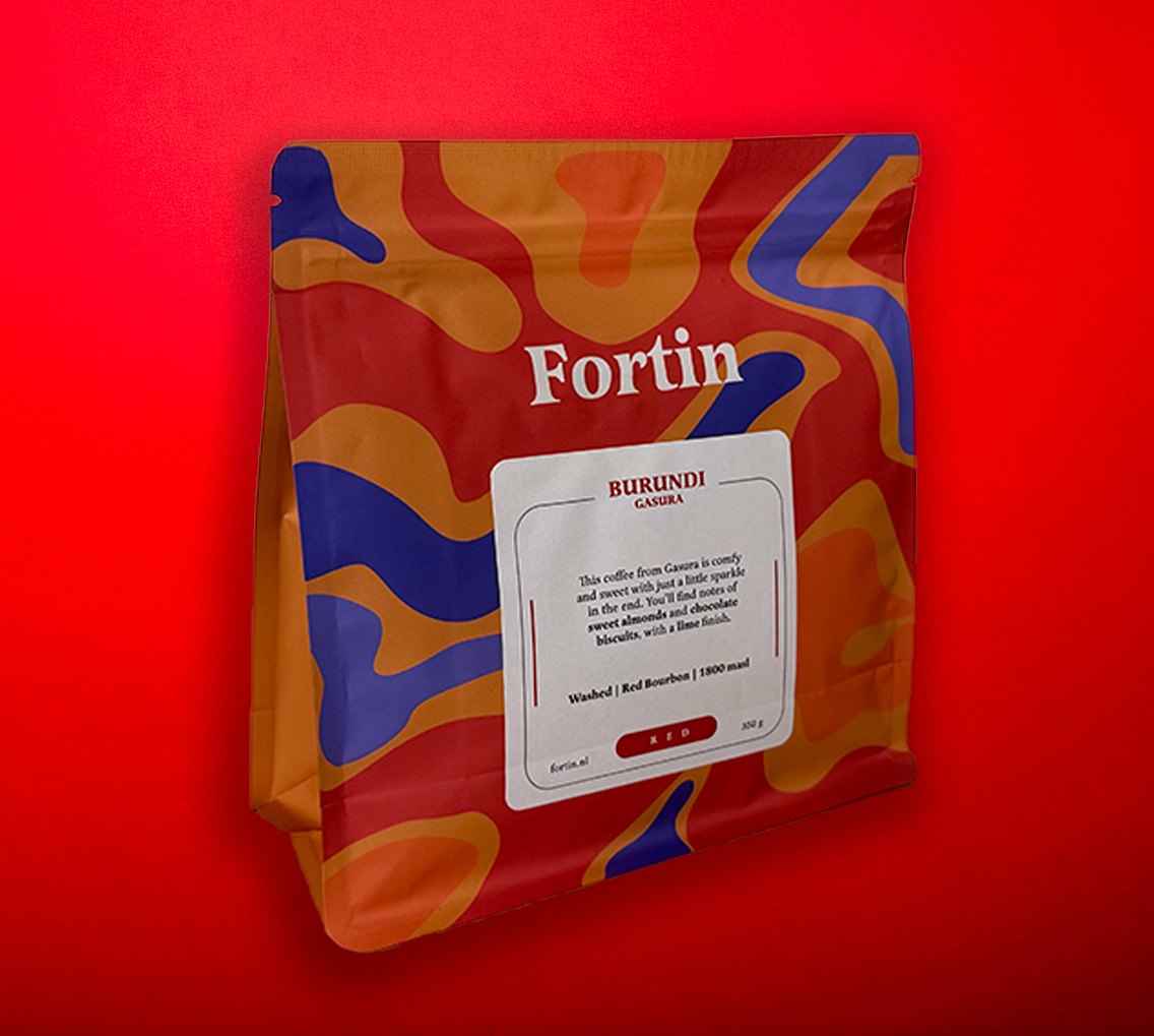 Image of the Fortin Burundi coffee bag with 350 grams of coffee